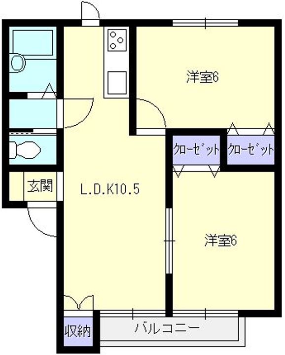 フラワーハイツ優の間取り