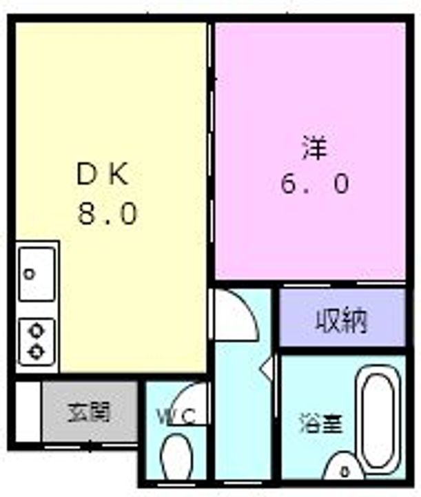MGM NAKANOSHIMA A棟の間取り