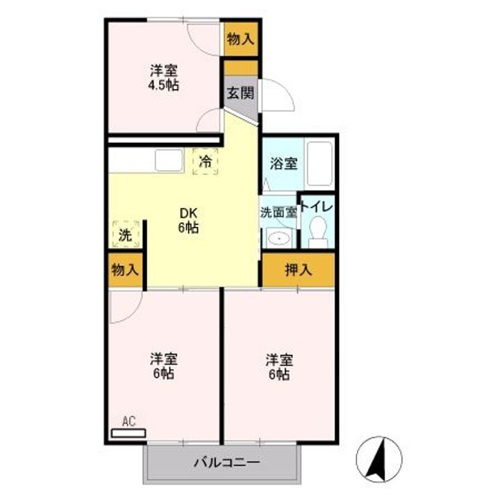 埼玉県さいたま市北区吉野町1(アパート)の賃貸物件の間取り