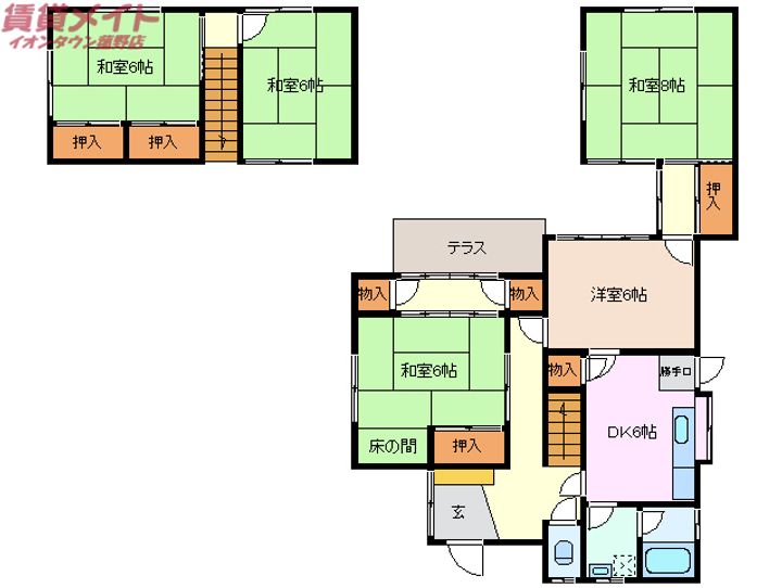 三重県四日市市桜町(一戸建)の賃貸物件の間取り