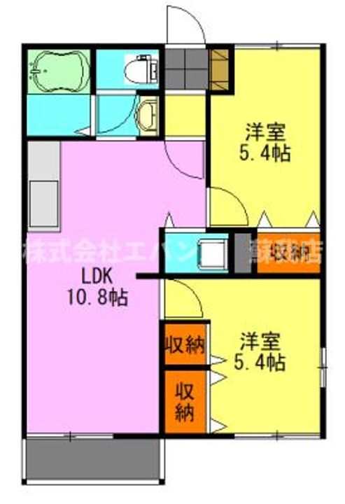 グリーンハウスB棟の間取り