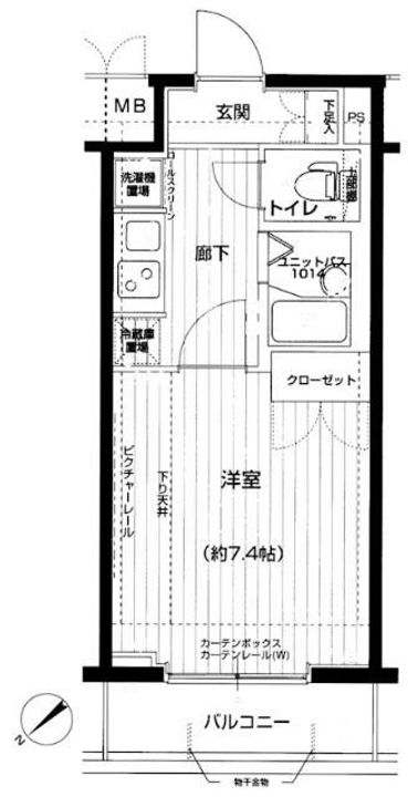 東京都千代田区内神田3(マンション)の賃貸物件の間取り