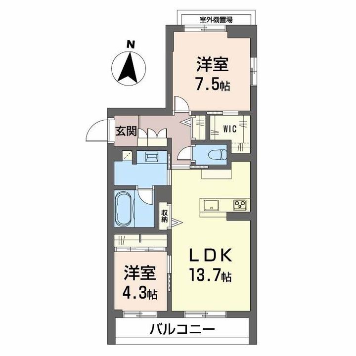 Forena上杉6丁目の間取り