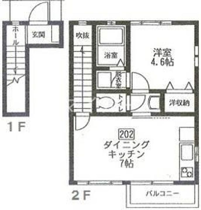 神奈川県横浜市鶴見区市場大和町(アパート)の賃貸物件の間取り