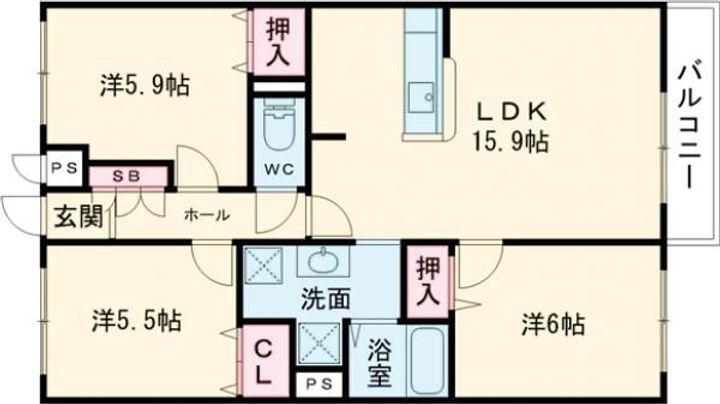 Jステージ拓勇の間取り