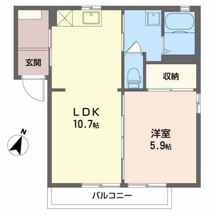 静岡県田方郡函南町平井(アパート)の賃貸物件の間取り
