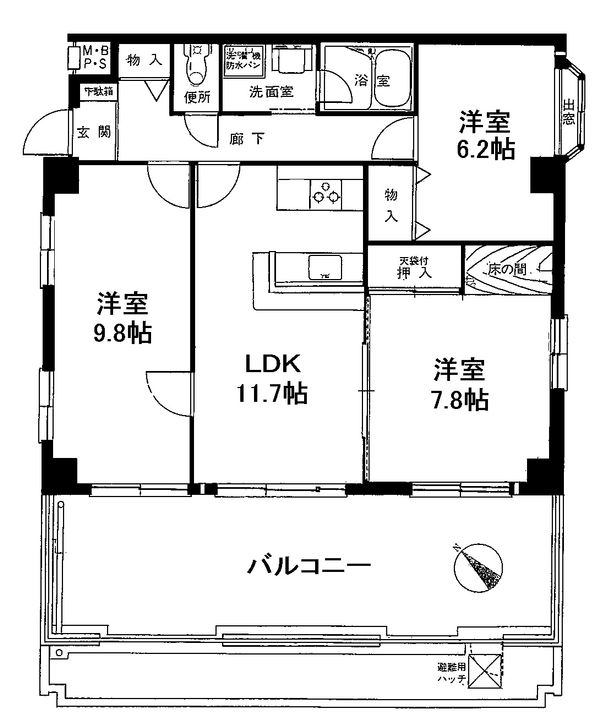 小田原城山サニーハイツIIの間取り