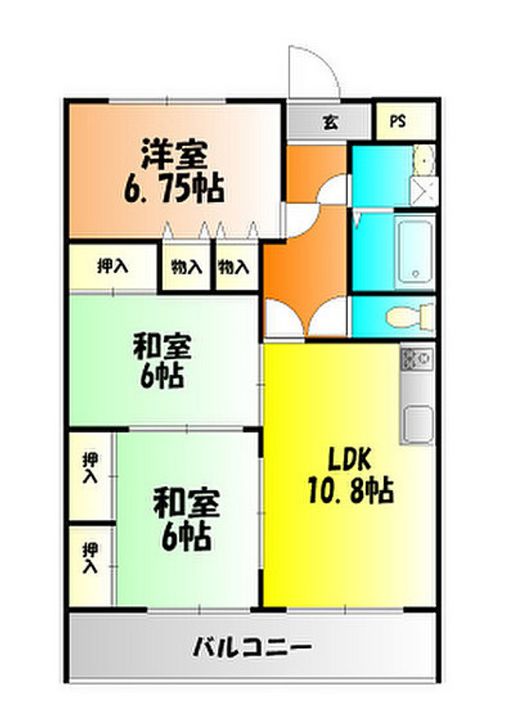 桃の里マンションの間取り