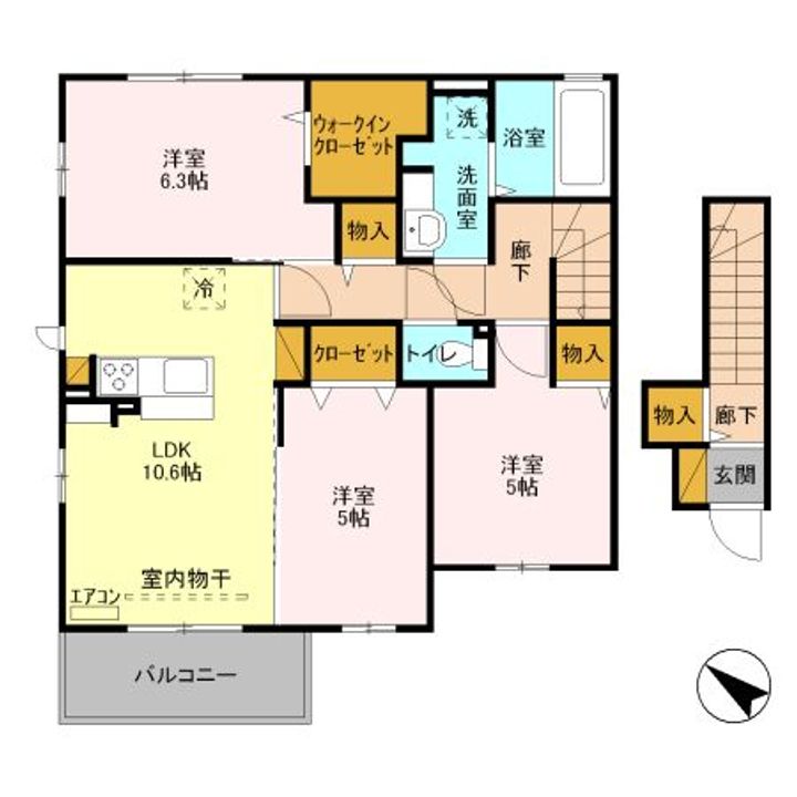コージーハウスBの間取り