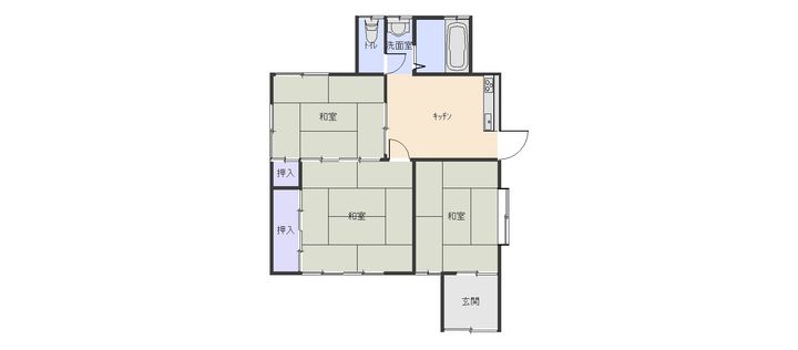 宮城県亘理郡亘理町字舘南(一戸建)の賃貸物件の間取り