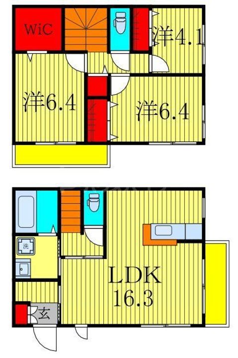 千葉県船橋市東中山2(一戸建)の賃貸物件の間取り