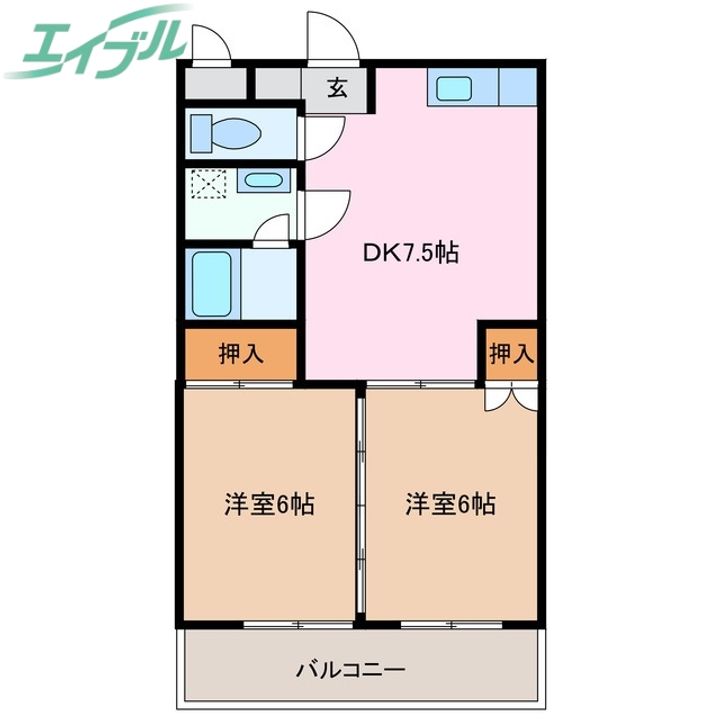 シャンボール西浦の間取り