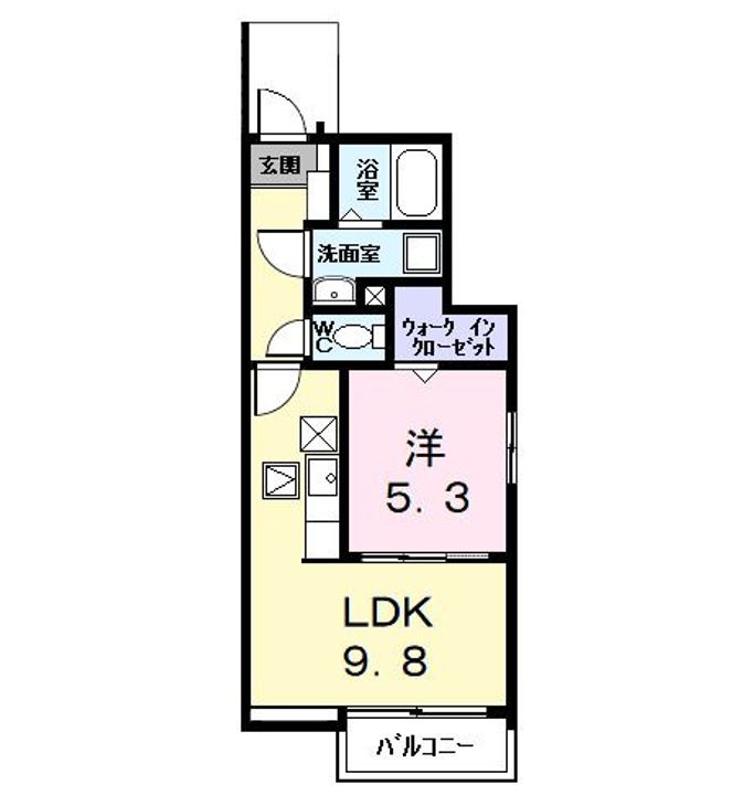 愛知県あま市中萱津出口(アパート)の賃貸物件の間取り
