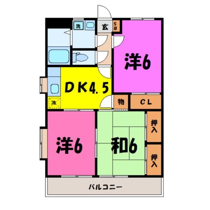 埼玉県深谷市上柴町西1(マンション)の賃貸物件の間取り
