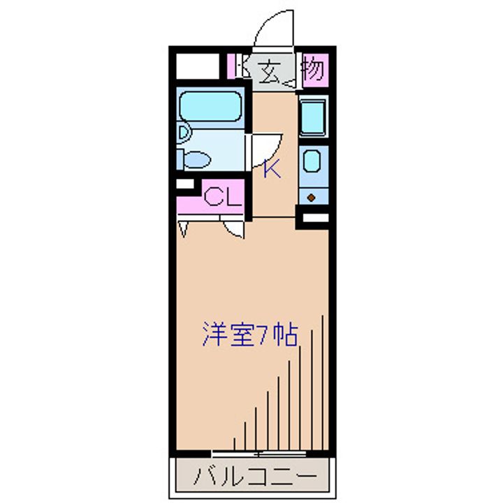 神奈川県横浜市港北区錦が丘(マンション)の賃貸物件の間取り