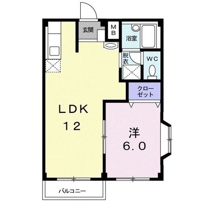 群馬県高崎市東貝沢町1(アパート)の賃貸物件の間取り