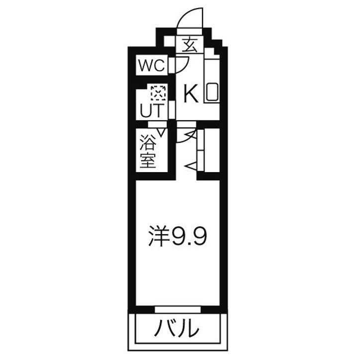 愛知県名古屋市昭和区鶴舞1の賃貸マンションの間取り