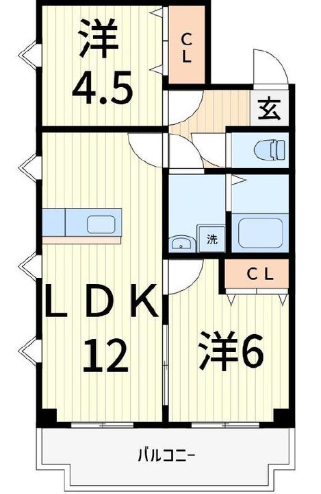 エレガンス幸田の間取り