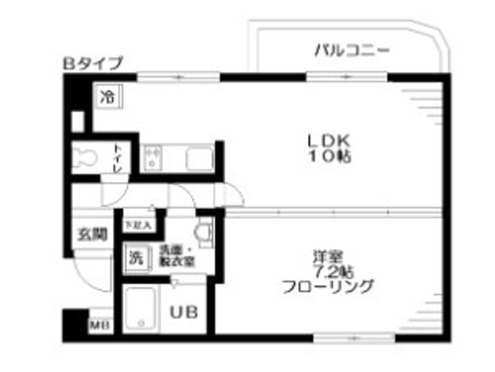 東京都新宿区上落合3(マンション)の賃貸物件の間取り