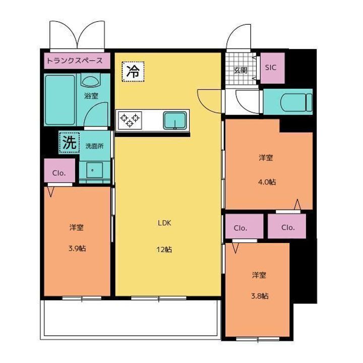 東京都荒川区東日暮里6(マンション)の賃貸物件の間取り