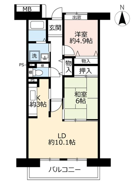 URコンフォール城山の間取り