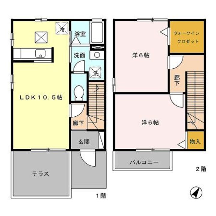 群馬県高崎市下里見町(アパート)の賃貸物件の間取り