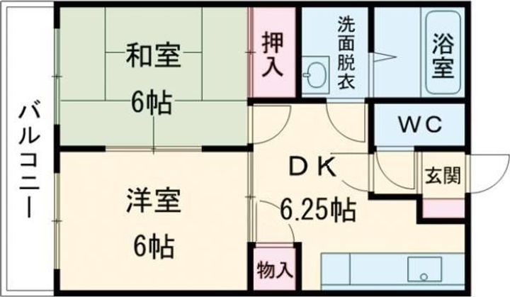 新潟県新発田市富塚町1(アパート)の賃貸物件の間取り