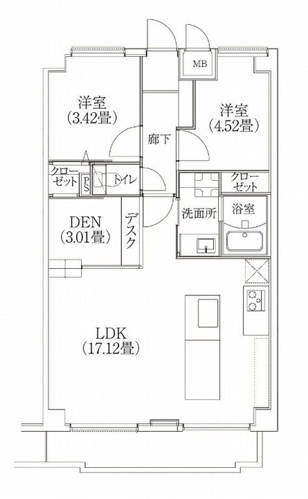 コスモリード学芸大学の間取り