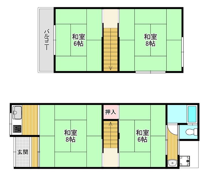 大阪府大東市北条4(一戸建)の賃貸物件の間取り