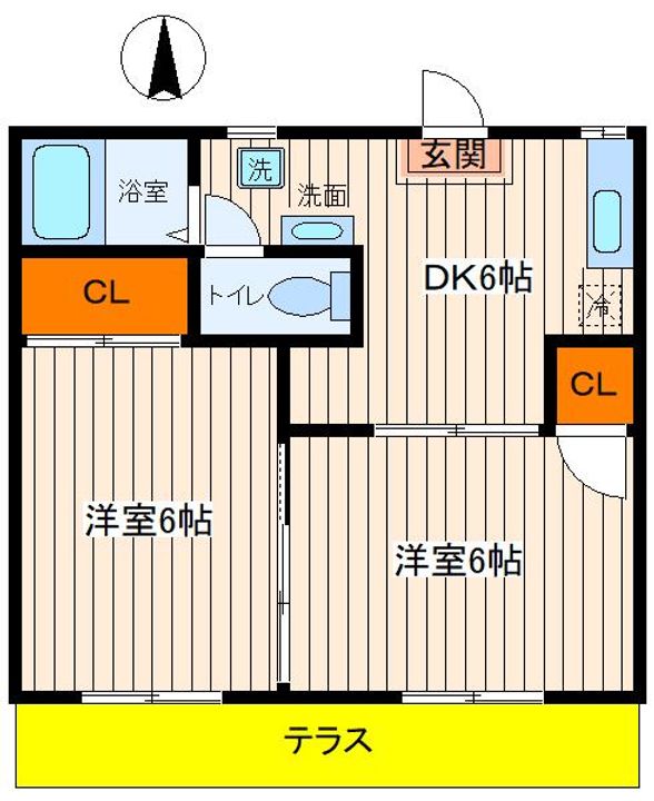 東京都日野市日野本町4(アパート)の賃貸物件の間取り
