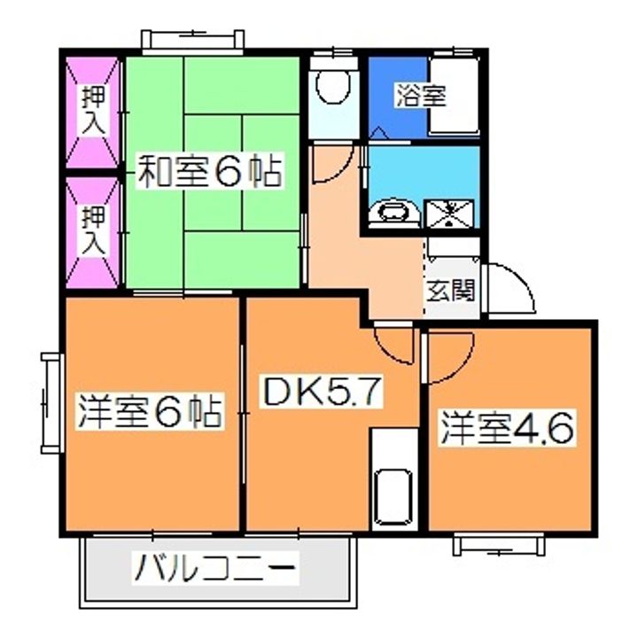 ルミエール大野芝の間取り