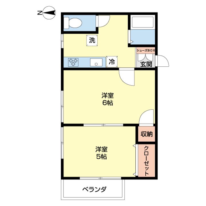 コンフォート東中島の間取り