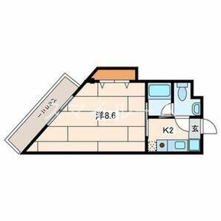 神奈川県横浜市鶴見区市場大和町(マンション)の賃貸物件の間取り