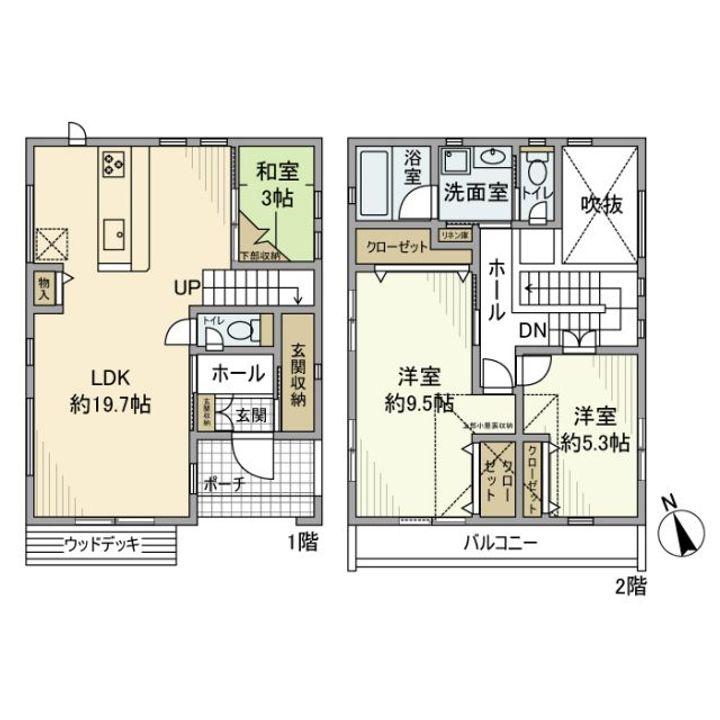 神奈川県相模原市緑区橋本1(一戸建)の賃貸物件の間取り