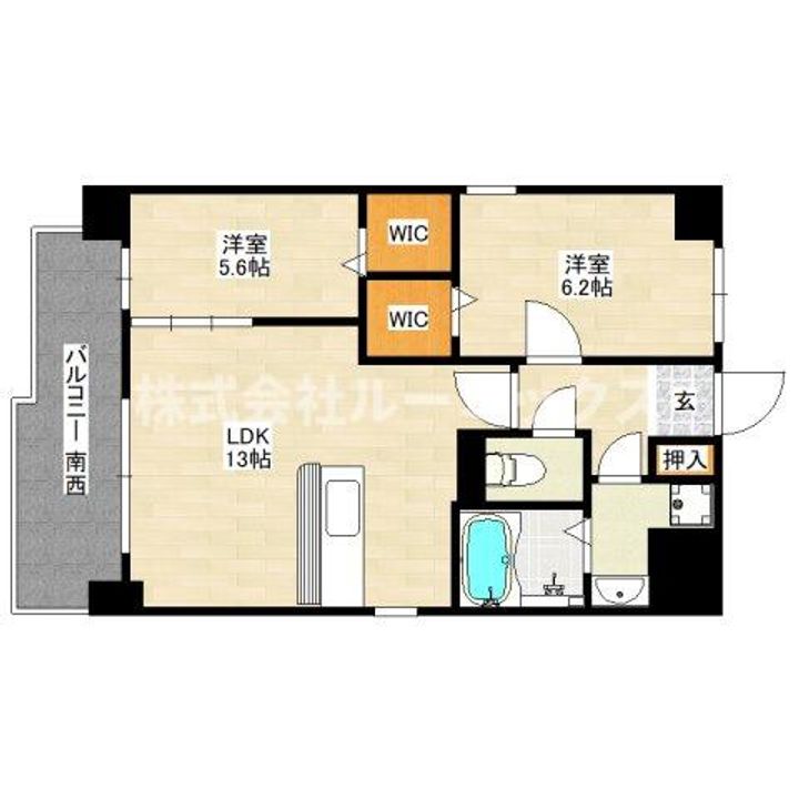 福岡県福岡市博多区東比恵3(マンション)の賃貸物件の間取り