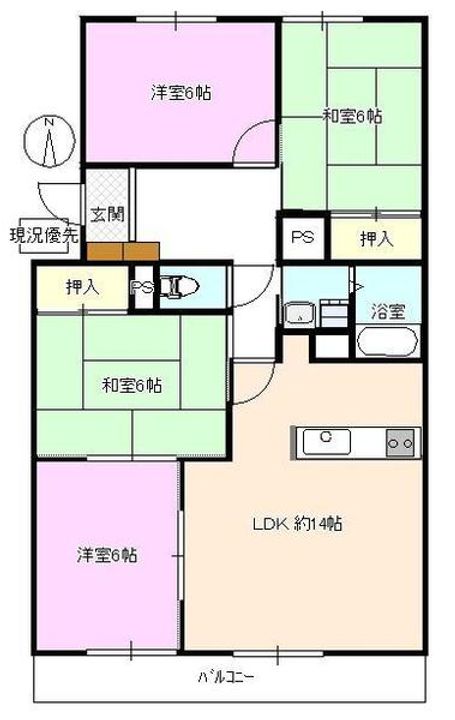 ステイツハウスあづま通りの間取り