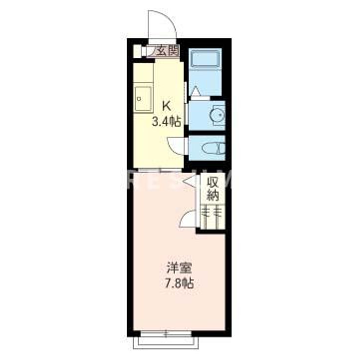 千葉県千葉市中央区亥鼻1(アパート)の賃貸物件の間取り