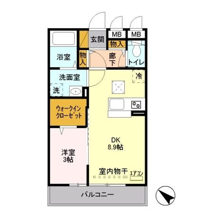 埼玉県富士見市西みずほ台1(アパート)の賃貸物件の間取り