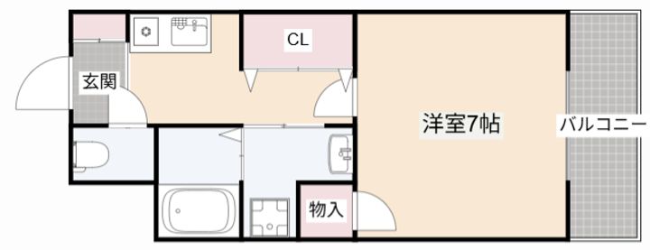 大阪府高槻市城西町(マンション)の賃貸物件の間取り
