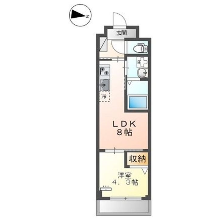 東京都八王子市石川町(マンション)の賃貸物件の間取り