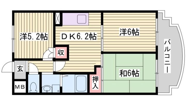 ロイヤルコーポ加古川の間取り
