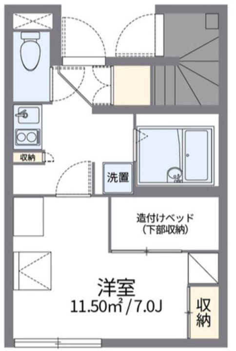 レオパレスのぼり川の間取り