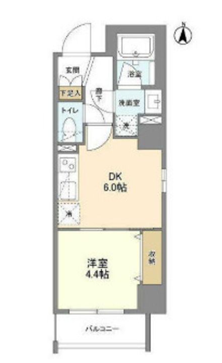 東京都江東区毛利2(マンション)の賃貸物件の間取り