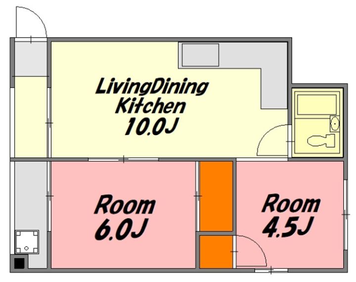 広島県広島市中区昭和町(マンション)の賃貸物件の間取り
