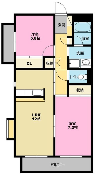 ヴェルドミール五和IIの間取り
