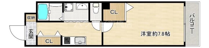 大阪府大阪市都島区都島北通1(マンション)の賃貸物件の間取り