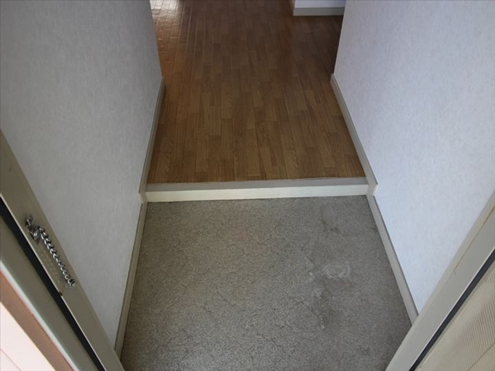 レジデンス西田A棟の玄関