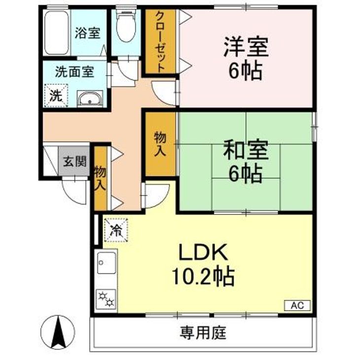 ラポール宮内 Aの間取り