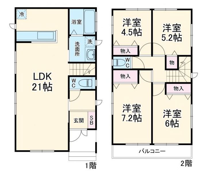 千葉県松戸市下矢切(一戸建)の賃貸物件の間取り