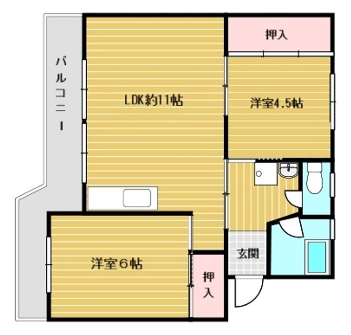 みどりコーポラス内田の間取り
